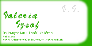 valeria izsof business card