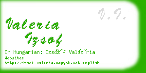 valeria izsof business card